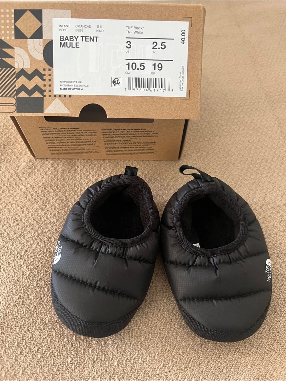 The North Face Baby Tent Mule - Black - Infant Slip-On Shoes